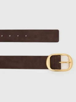 Ceinture à boucle ovale Reiss Athena en daim