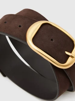 Ceinture à boucle ovale Reiss Athena en daim