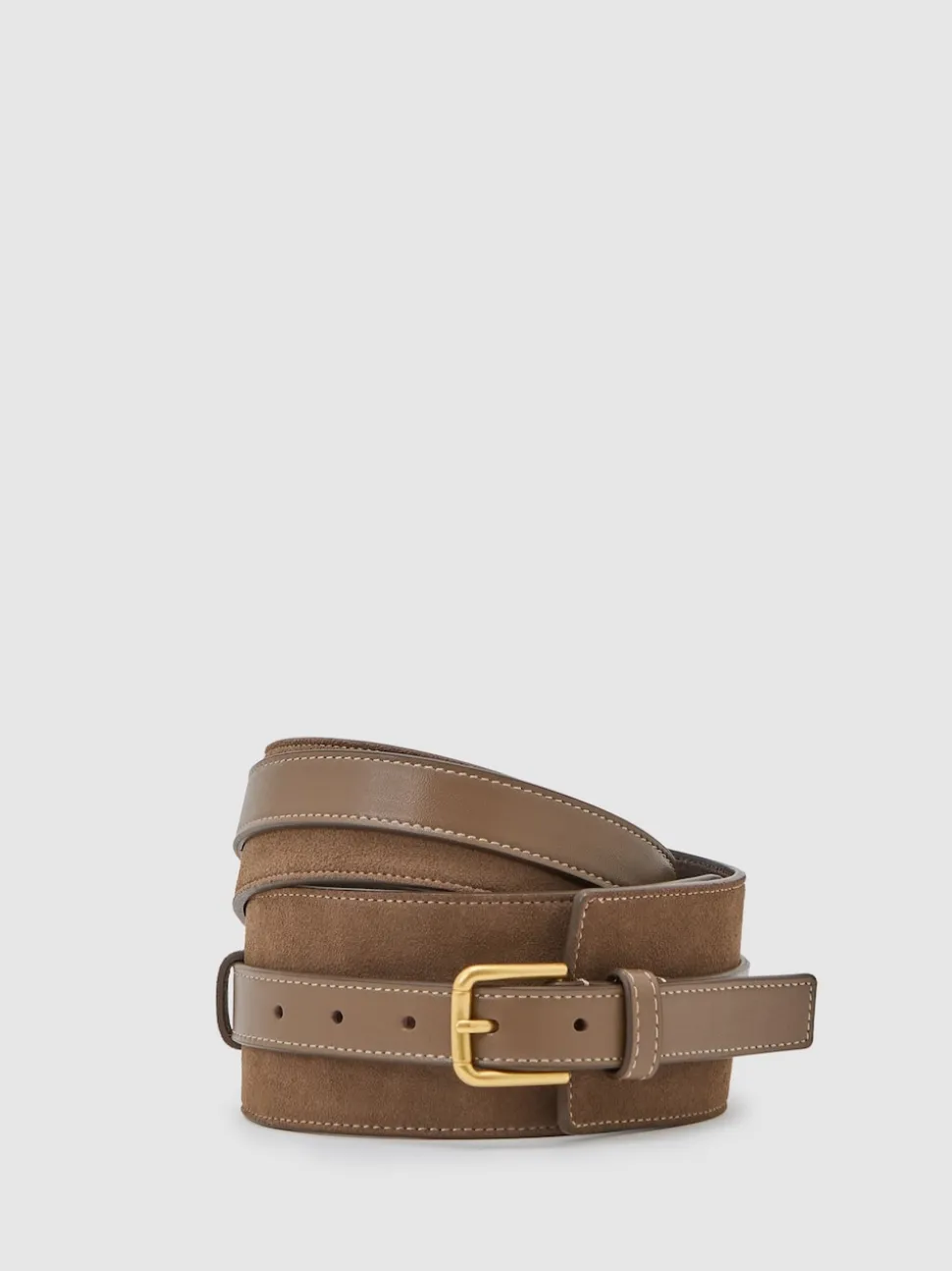 Ceinture corset en cuir et daim Reiss Beatrix