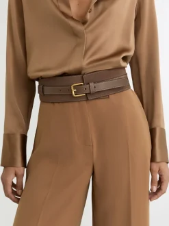 Ceinture corset en cuir et daim Reiss Beatrix
