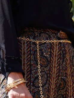 Ceinture en chaîne texturée polie Mood