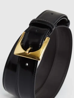 Ceinture en cuir à boucle carrée Reiss Belinda