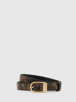 Ceinture en cuir à boucle incurvée Reiss Hazel