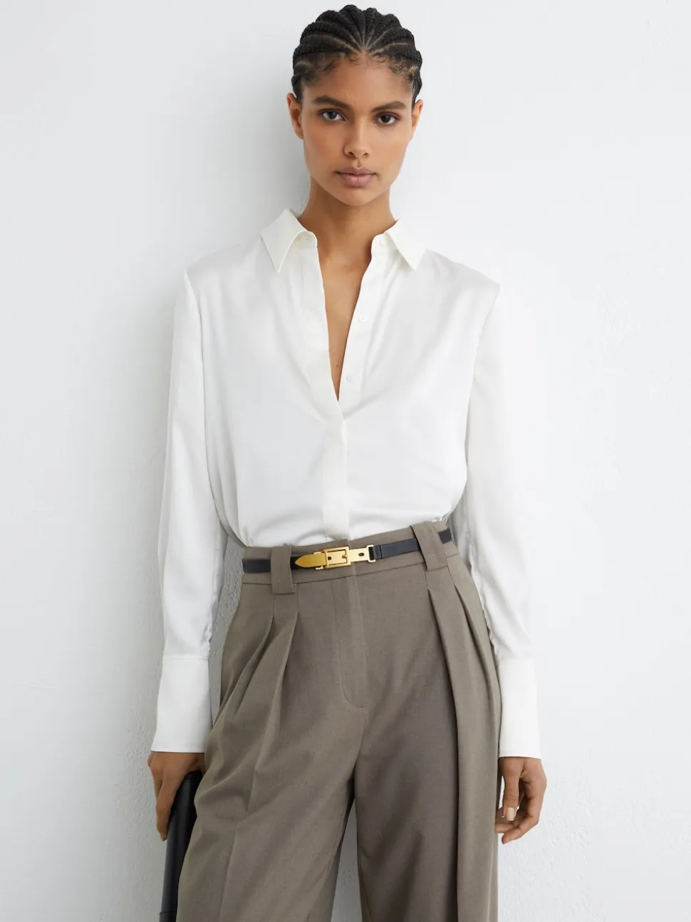 Ceinture en cuir avec boucle Reiss Cora