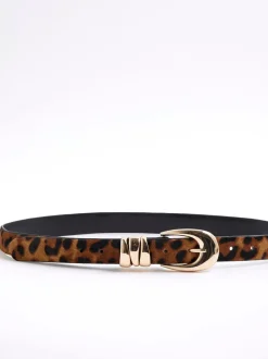 Ceinture River Island triple passant imprimé léopard