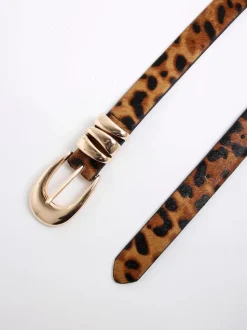 Ceinture River Island triple passant imprimé léopard