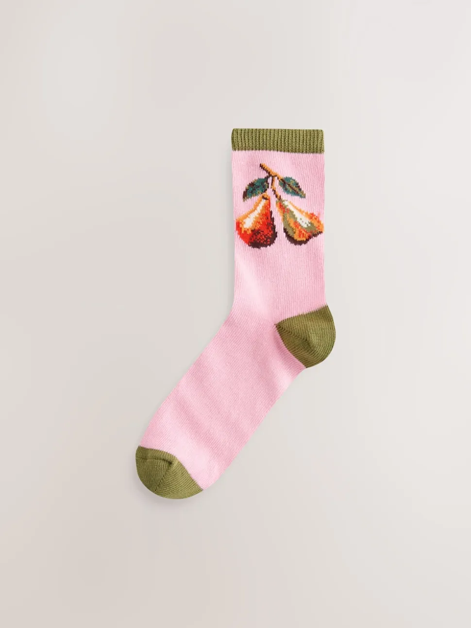 Cerises roses - Lot de 2 paires de chaussettes en coton à poignée chaude