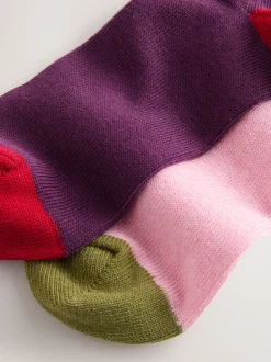 Cerises roses - Lot de 2 paires de chaussettes en coton à poignée chaude
