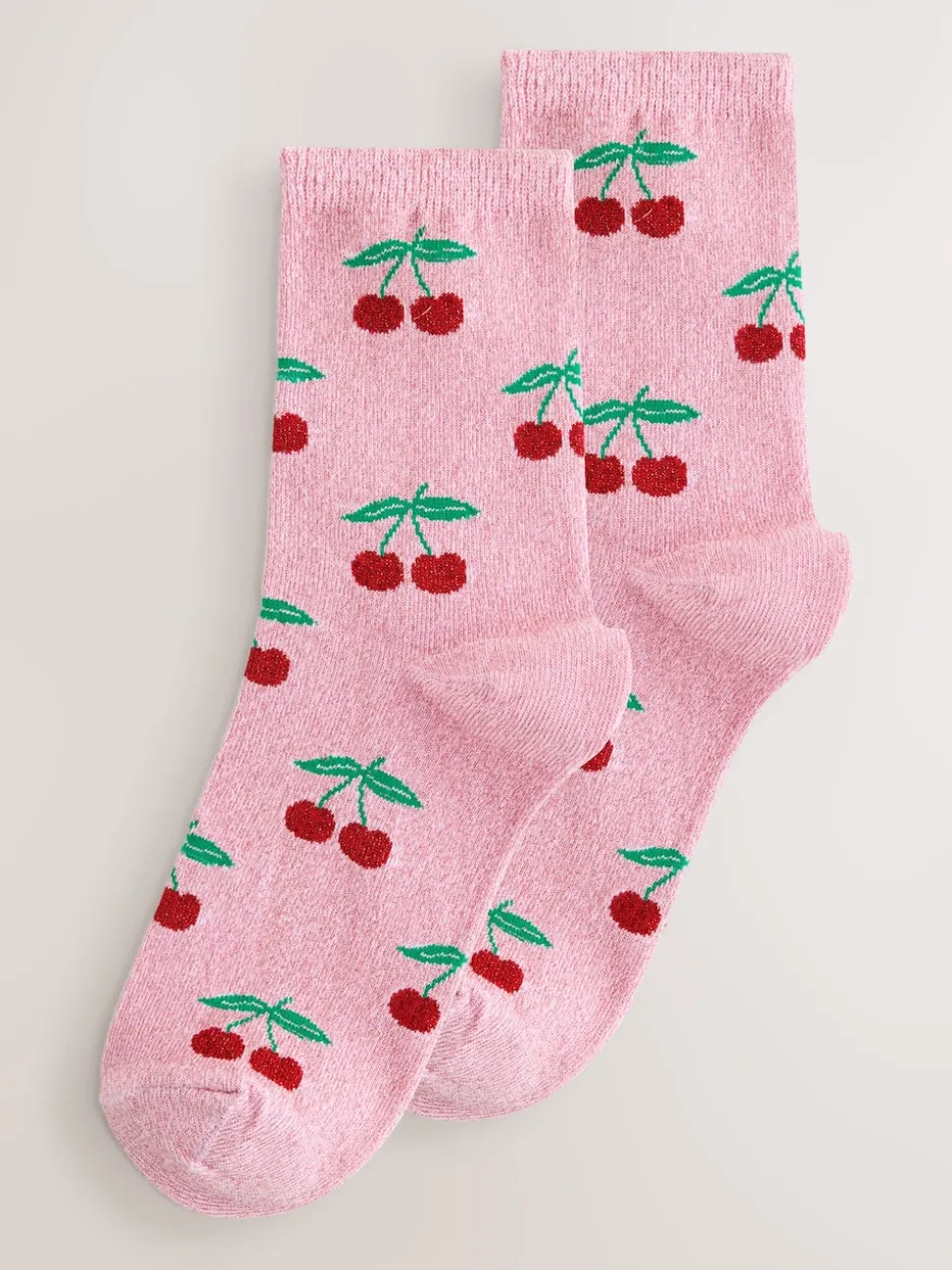 Cerises scintillantes - Lot de 1 paires de chaussettes en coffret cadeau
