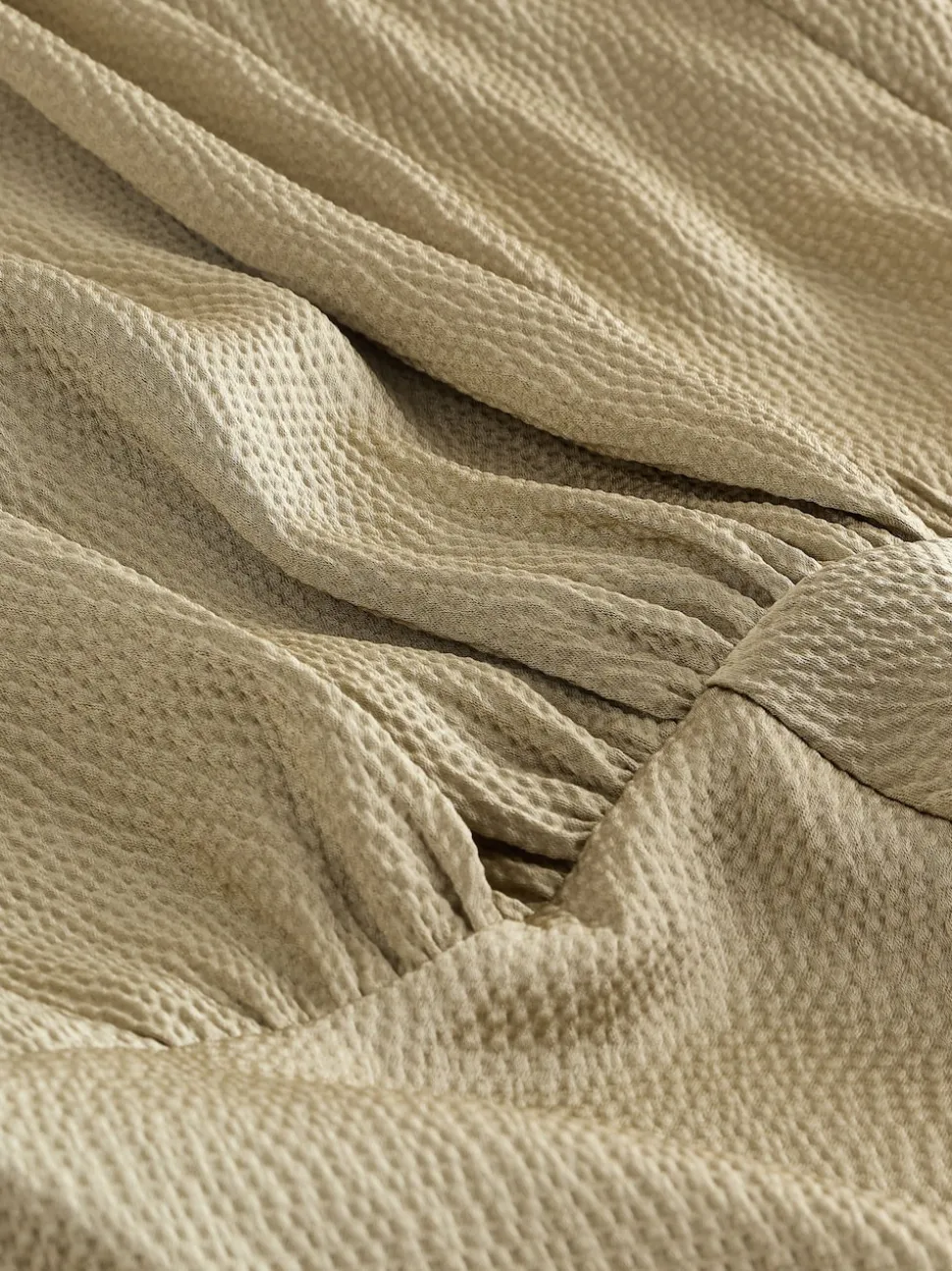Champagne doré - Texture Satin Licol Sans manches Mi-long Robe