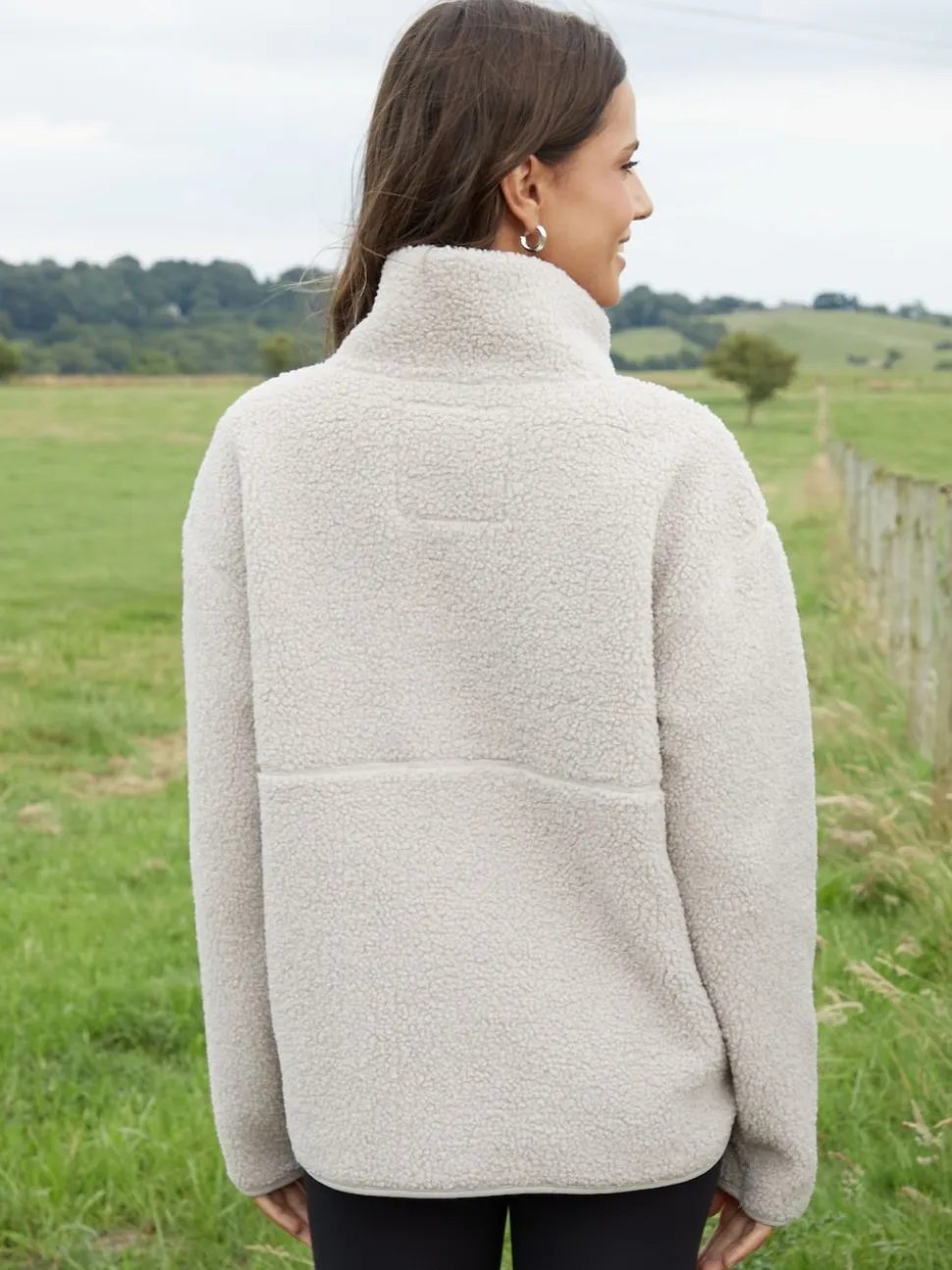 Champignon - Threadbare Half Zip Borg Fleece