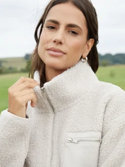 Champignon - Threadbare Half Zip Borg Fleece