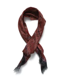 Écharpe Aela rouge à motif paisley