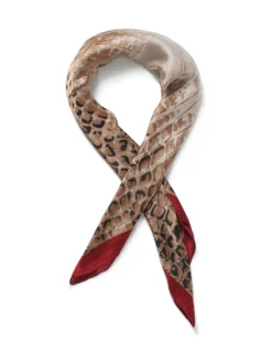 Écharpe marron Aela à imprimé serpent