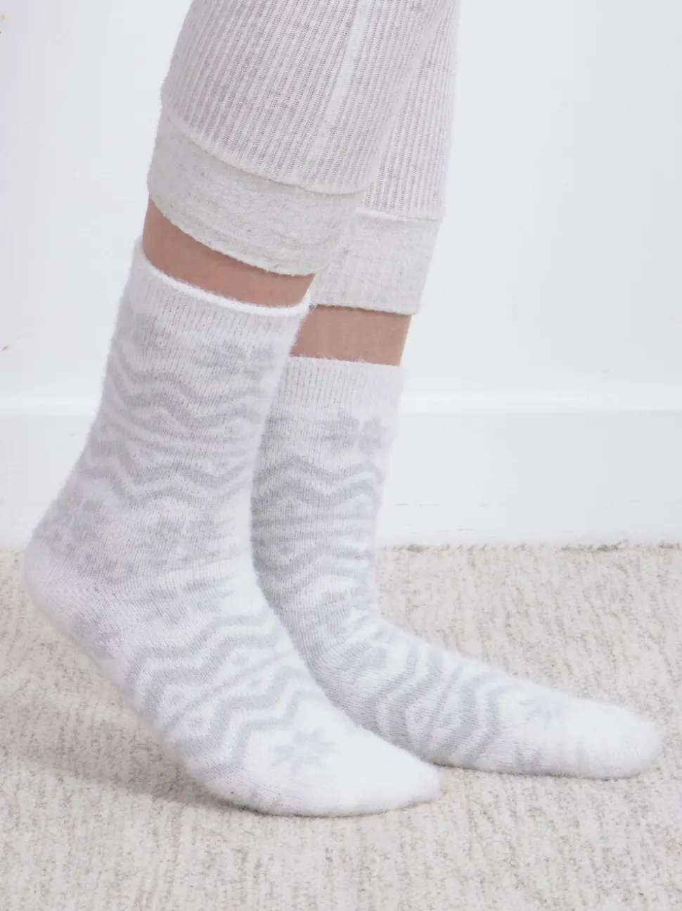 Chaussettes de lit Totes Toasties Ladies Fair Isle & Chenille super douces