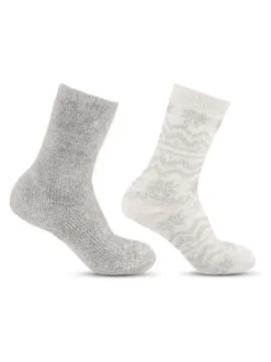 Chaussettes de lit Totes Toasties Ladies Fair Isle & Chenille super douces