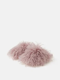 Chaussons Accessorize Shaggy en fausse fourrure