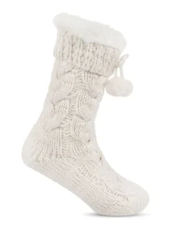 Chaussons chaussettes Totes Toasties Luxury femme en maille épaisse