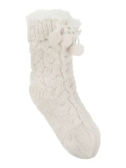Chaussons chaussettes Totes Toasties Luxury femme en maille épaisse