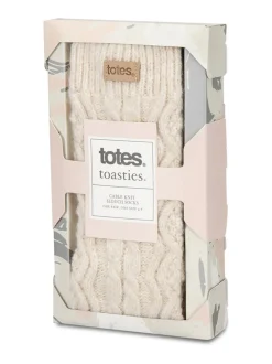 Chaussons chaussettes Totes Toasties femme en maille torsadée souples