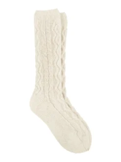 Chaussons chaussettes Totes Toasties femme en maille torsadée souples
