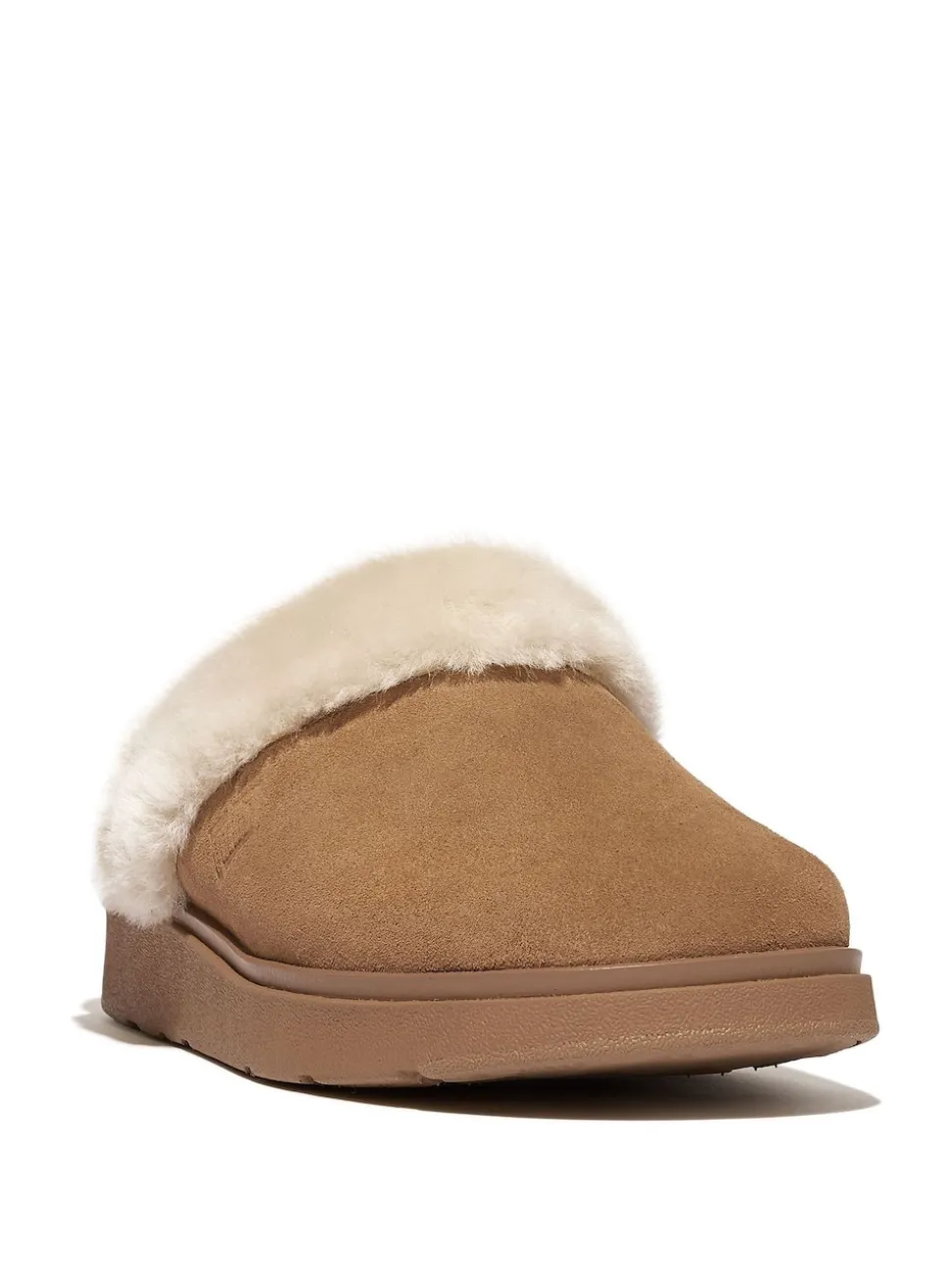 Chaussons FitFlop Gen-FF en daim à col en peau de mouton
