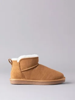 Chaussons mini-bottes lakeland en cuir pour femme en peau de mouton