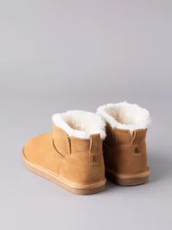 Chaussons mini-bottes lakeland en cuir pour femme en peau de mouton