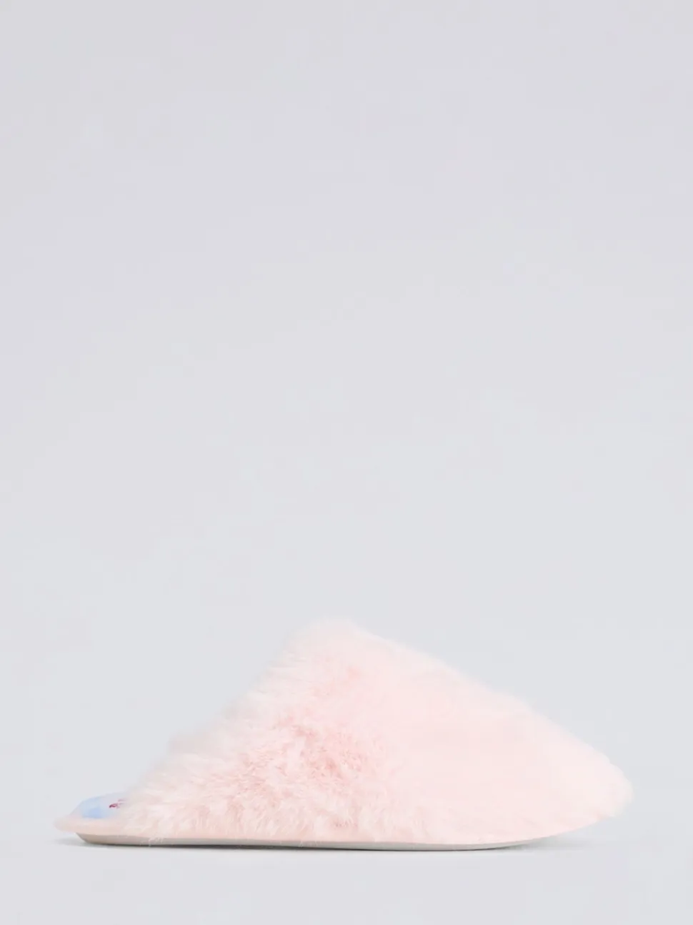 Chaussons mules Boux Avenue en peluche à semelle brodée de cerise