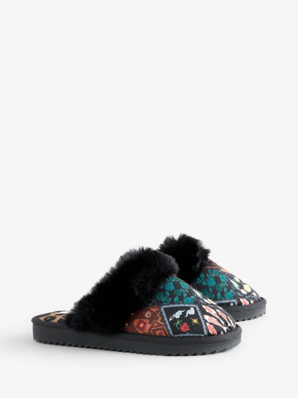 Chaussons mules doublés de fausse fourrure matelassés Never Fully Dressed