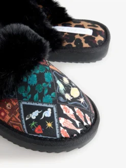 Chaussons mules doublés de fausse fourrure matelassés Never Fully Dressed