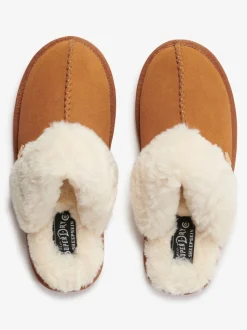 Chaussons mules en faux daim Superdry