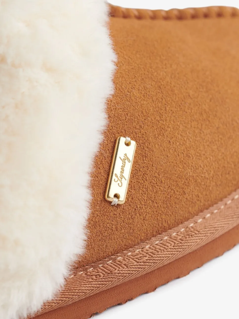 Chaussons mules en faux daim Superdry