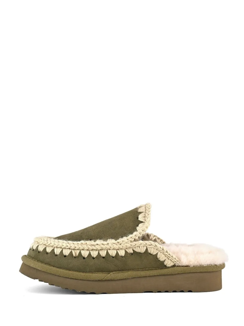 Chaussons mules Mou en daim Eskimo doublés en peau de mouton