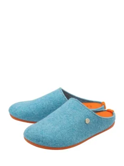 Chaussons mules plats Lotus en textile