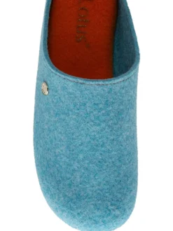 Chaussons mules plats Lotus en textile