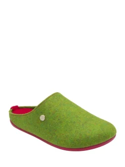 Chaussons mules plats Lotus en textile