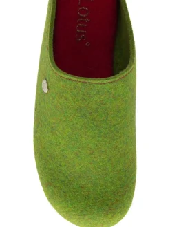 Chaussons mules plats Lotus en textile