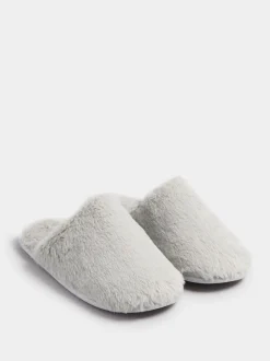 Chaussons mules Yours Curve en fausse fourrure en peluche