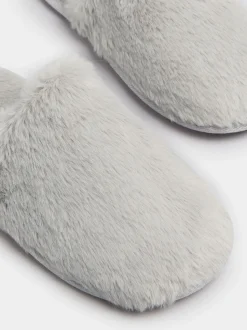 Chaussons mules Yours Curve en fausse fourrure en peluche