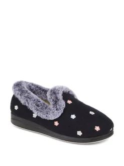 Chaussons Pavers en fausse fourrure fleuris