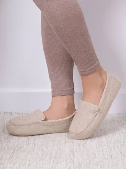 Chaussons Totes Isotoner style mocassins texturés pour femme