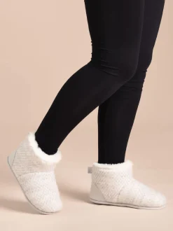 Chaussons Totes Isotoner pour femme en maille scintillante