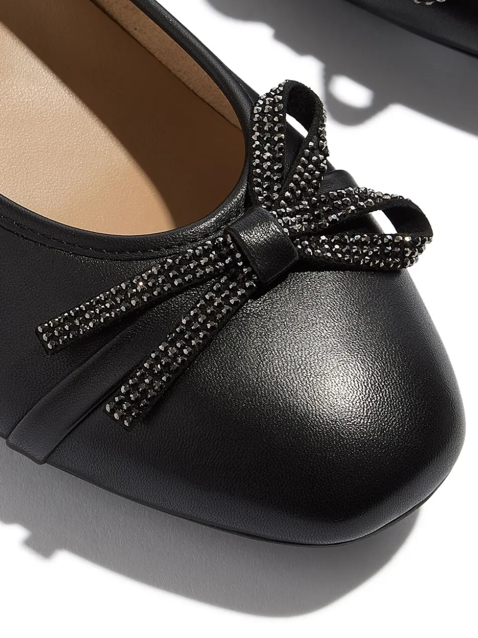 Chaussures plates FitFlop Delicato Glitz en cuir à nœud