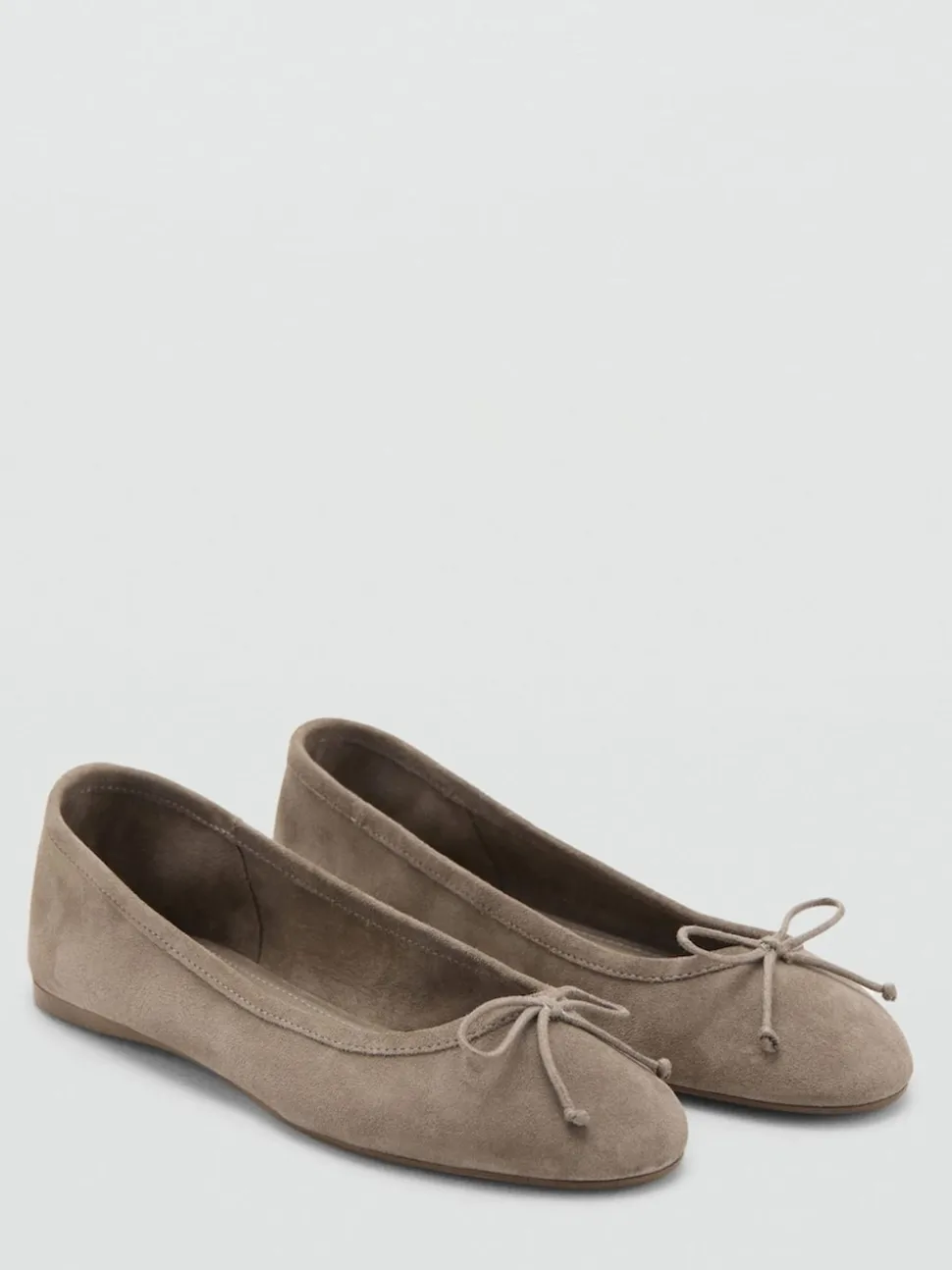 Chaussures plates Mango en daim à nœud