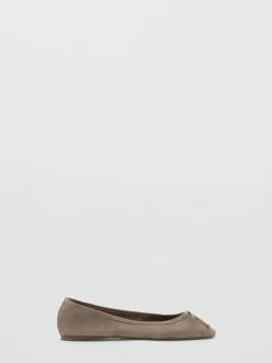 Chaussures plates Mango en daim à nœud
