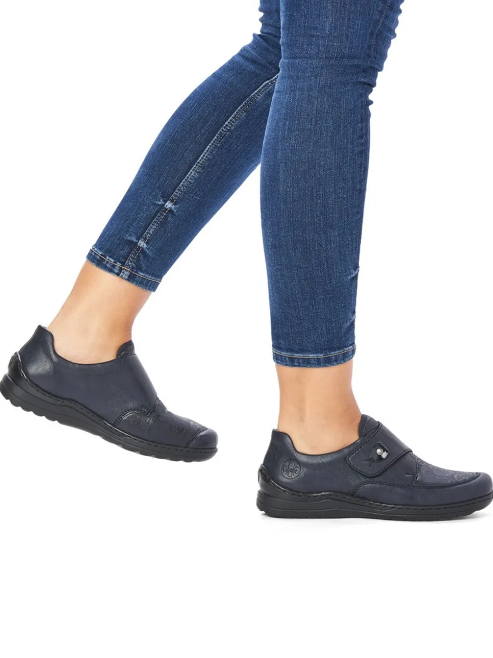 Chaussures Rieker Bleu Bur-Fastener femme