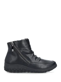 Chaussures Rieker noires zippées