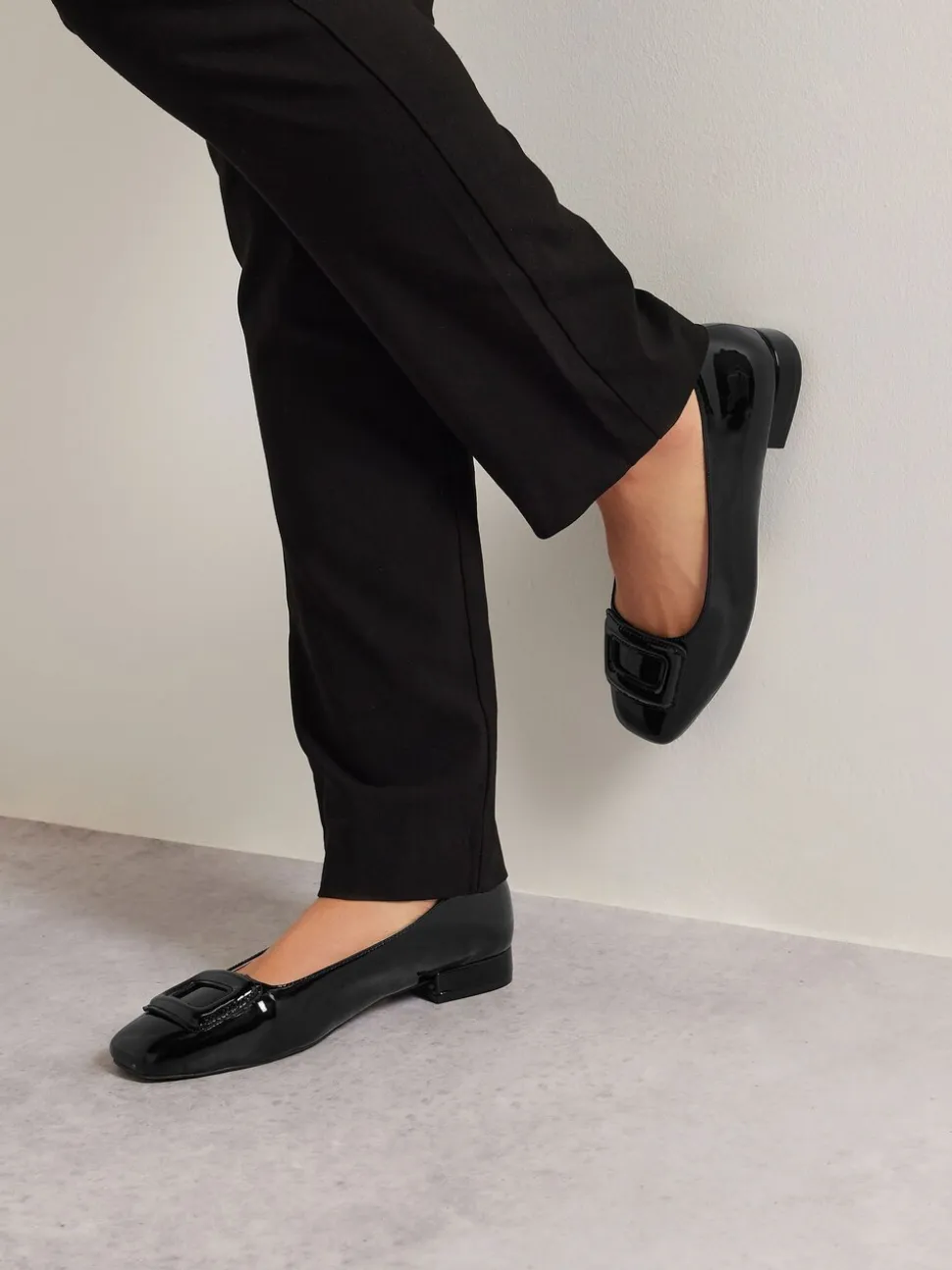 Chaussures vernies Long Tall Sally bout carré