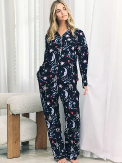 Chelsea Peers pyjama long en coton Mystic Moon imprimé